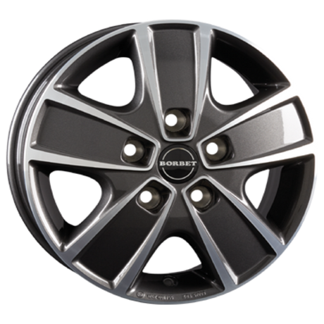 Borbet CWG mistral anthracite polished glossy Alufelge 6x16 ET68 5x118/71.1