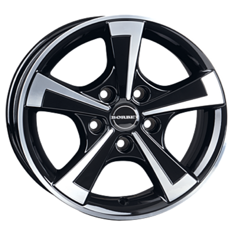 Borbet CWT black polished glossy Alufelge 6x15 ET30 5x112/66.5