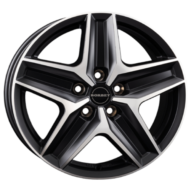 Borbet CWZ black polished matt Alufelge 7.5x18 ET53 5x120/65.1