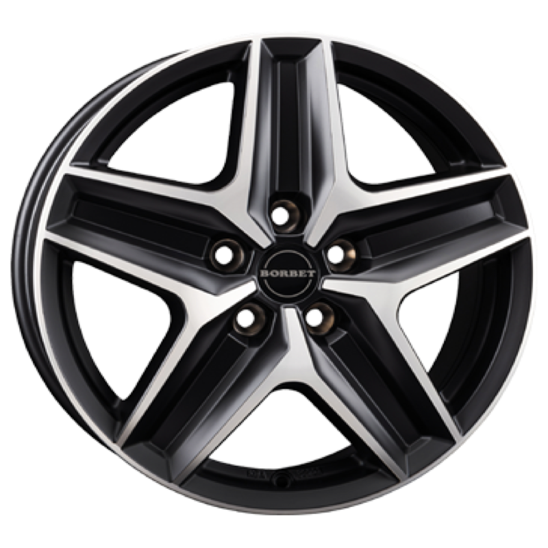 Borbet CWZ black polished matt Alufelge 7.5x18 ET53 5x130/78.1