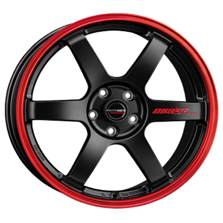 Borbet DB8GT2 black matt rim red Alufelge 8.5x18 ET40 5x114.3/72.5