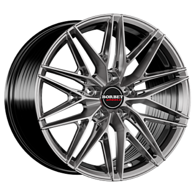 Borbet FB1 hyper black silver Alufelge 8x18 ET40 5x120/72.5