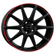 Borbet GTX black matt rim red Alufelge 8x19 ET50 5x114.3/72.5