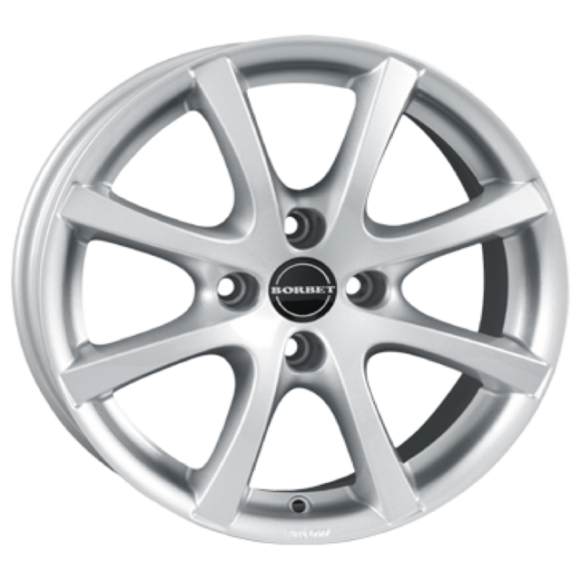 Borbet LV4 crystal silver Alufelge 6.5x15 ET20 4x108/65.1