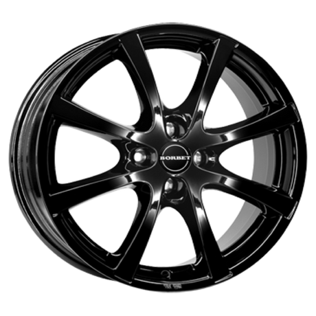 Borbet LV4 black glossy Alufelge 7x17 ET38 4x108/72.5