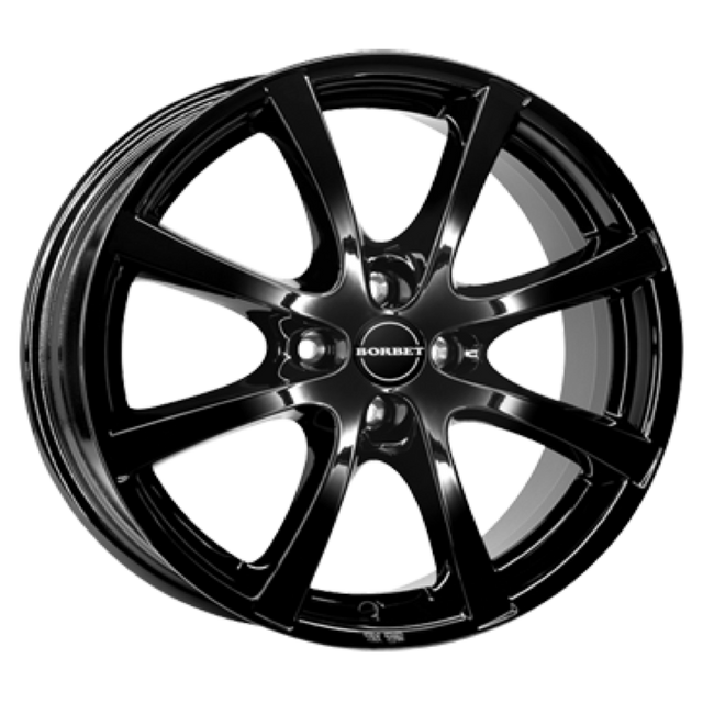 Borbet LV4 black glossy Alufelge 7x17 ET44 4x100/64