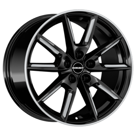 Borbet LX18 black matt silver spoke rim Alufelge 8x18 ET45 5x108/72.5
