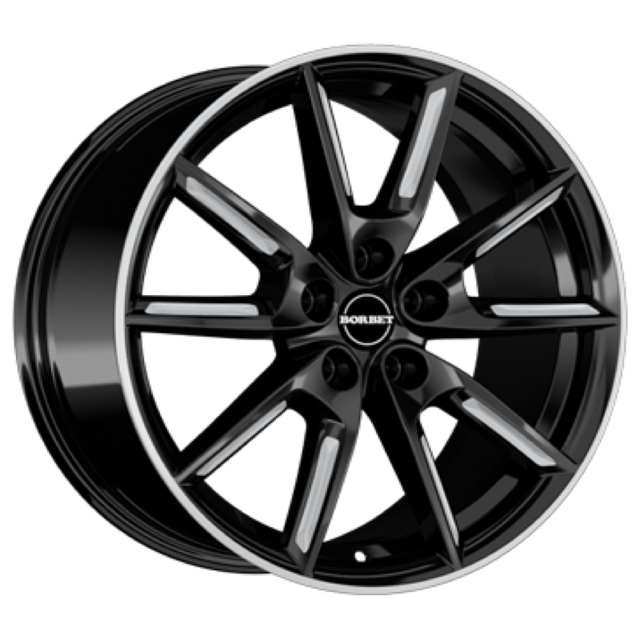 Borbet LX18 black matt silver spoke rim Alufelge 8x18 ET45 5x108/72.5