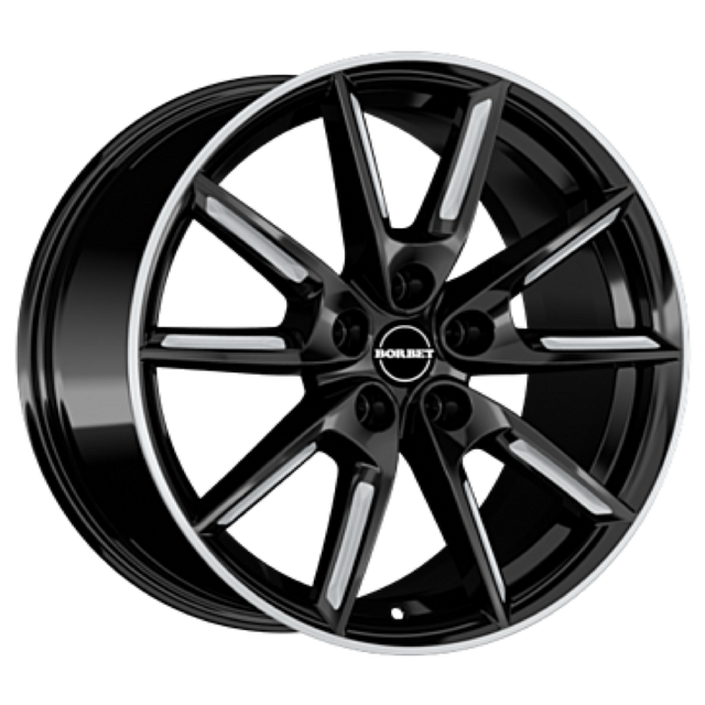 Borbet LX19 black matt silver spoke rim Alufelge 8x19 ET45 5x108/72.5