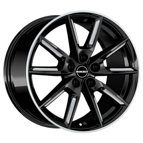 Borbet LX19 black matt silver spoke rim Alufelge 8x19 ET45 5x114.3/72.5