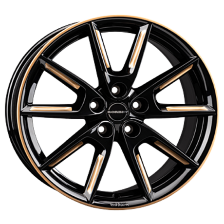 Borbet LX19 black glossy gold spoke rim Alufelge 8x19 ET50 5x114.3/72.5