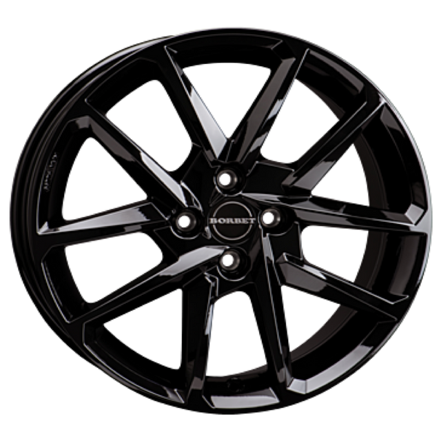 Borbet N black glossy Alufelge 6.5x16 ET32 4x108/72.5