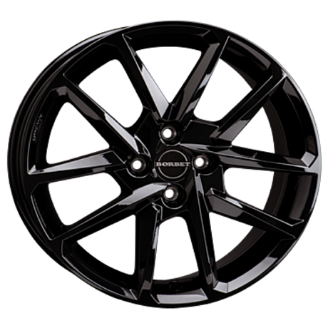 Borbet N black glossy Alufelge 7x17 ET37 4x108/72.5