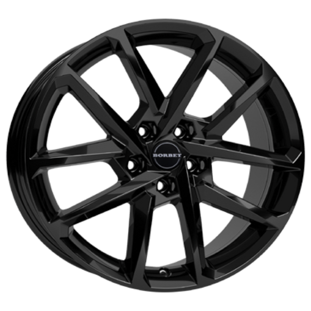 Borbet N black glossy Alufelge 8x18 ET49 5x112/66.5