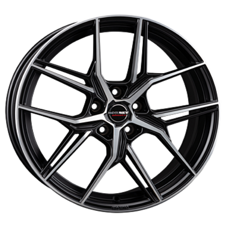 Borbet QX black polished matt Alufelge 8x19 ET40 5x112/66.5
