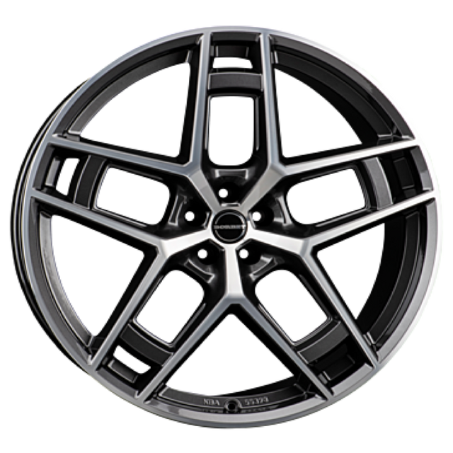 Borbet TF graphite polished glossy Alufelge 10.5x24 ET40 5x112/66.6