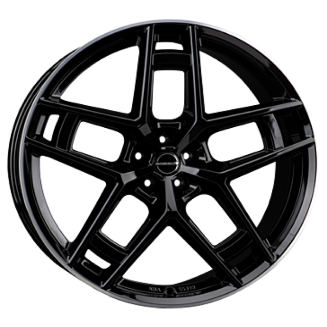 Borbet TF black rim polished glossy Alufelge 10.5x24 ET34 5x120/72.5