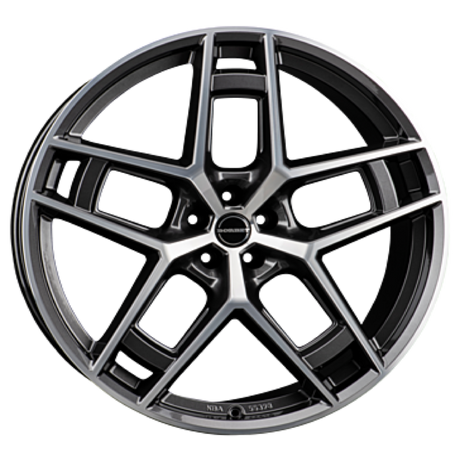 Borbet TF graphite polished glossy Alufelge 10.5x24 ET34 5x120/72.5