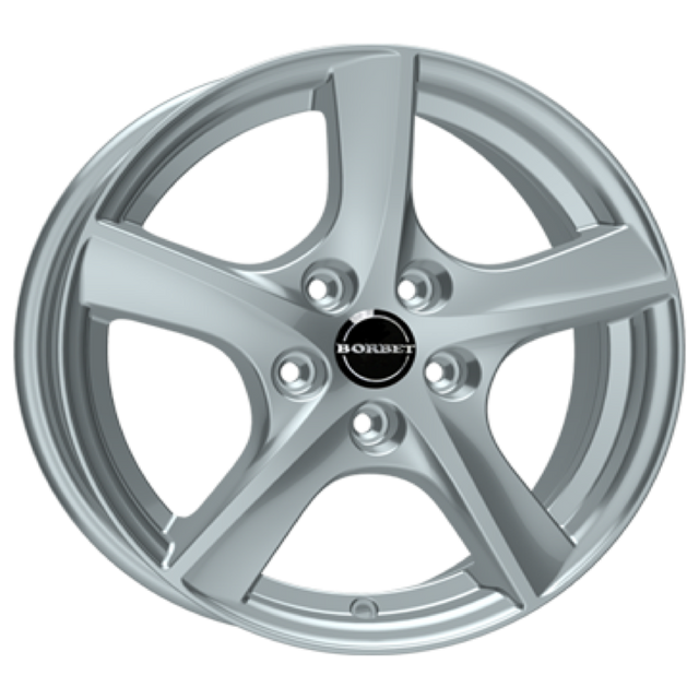 Borbet TL brillant silver Alufelge 6.5x16 ET50 5x108/63.4