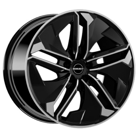 Borbet TX black polished glossy Alufelge 9x21 ET35 5x120/64.1