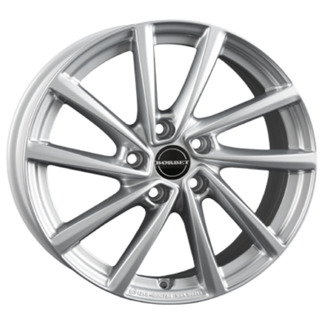 Borbet V crystal silver Alufelge 7x17 ET48,5 5x112/66.5