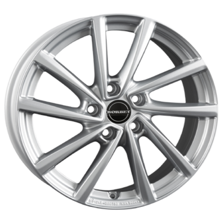 Borbet V crystal silver Alufelge 7x17 ET49 5x112/57.1