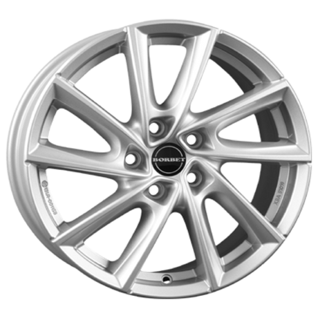 Borbet VT crystal silver Alufelge 7.5x17 ET52 5x112/66.6