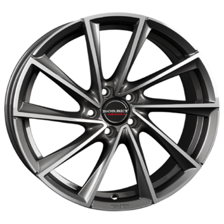 Borbet VTX graphite polished Alufelge 8x18 ET38 5x115/70.27