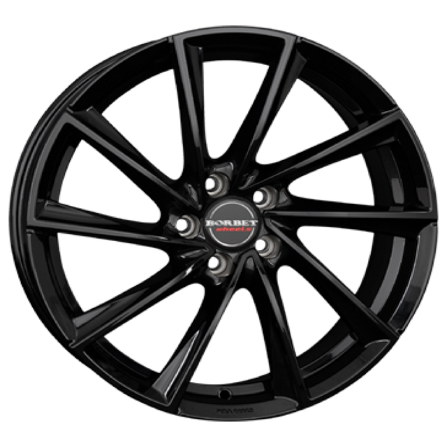Borbet VTX black glossy Alufelge 8x18 ET45 5x108/72.5