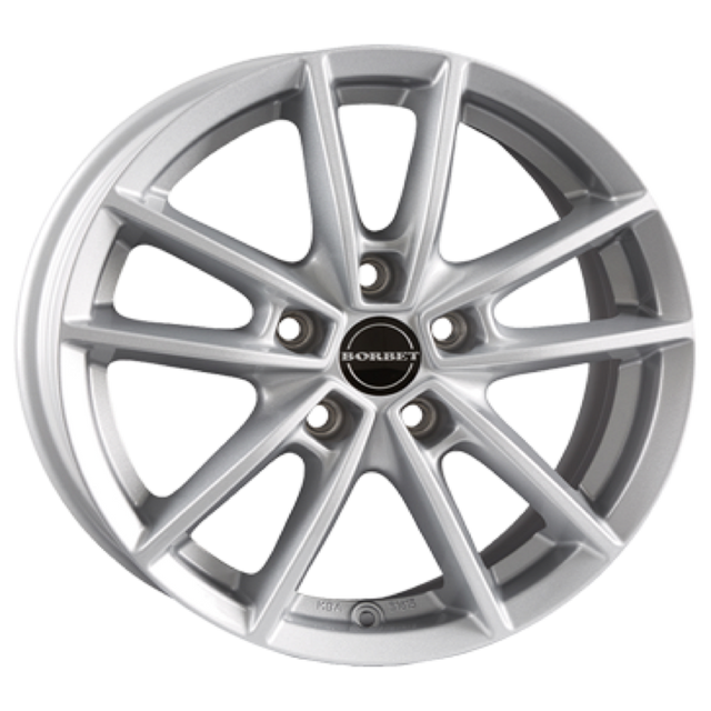 Borbet W crystal silver Alufelge 6.5x16 ET48 5x112/57.1