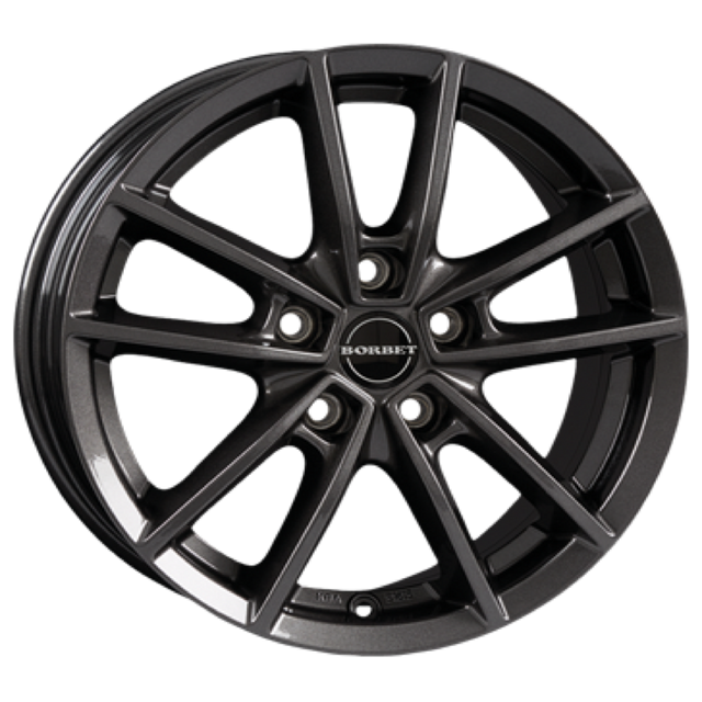 Borbet W mistral anthracite glossy Alufelge 7x17 ET43 5x112/57.1