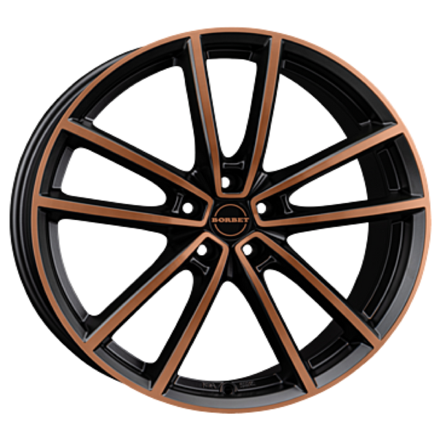 Borbet W black copper polished matt Alufelge 8x18 ET40 5x112/66.5