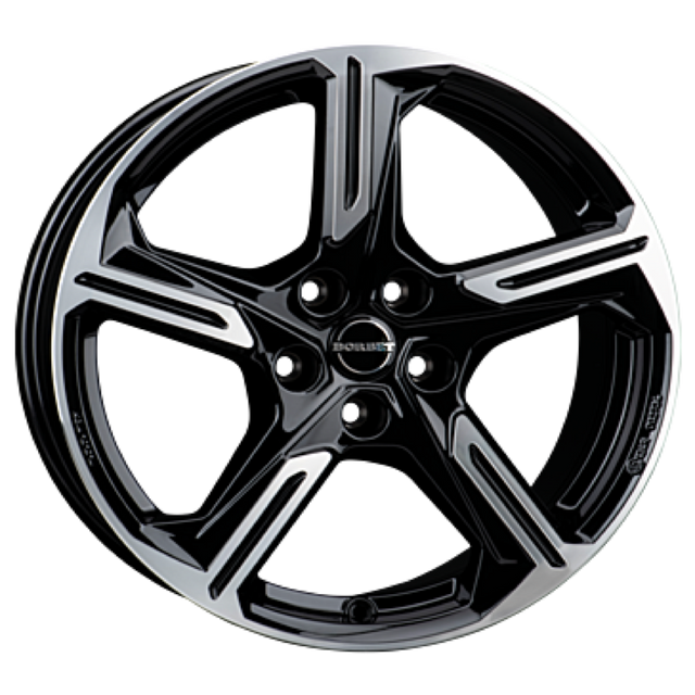 Borbet XE1 black polished glossy Alufelge 7.5x18 ET50,5 5x108/63.4