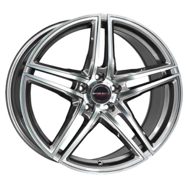 Borbet XRT graphite polished Alufelge 8.5x19 ET30 5x120/72.5