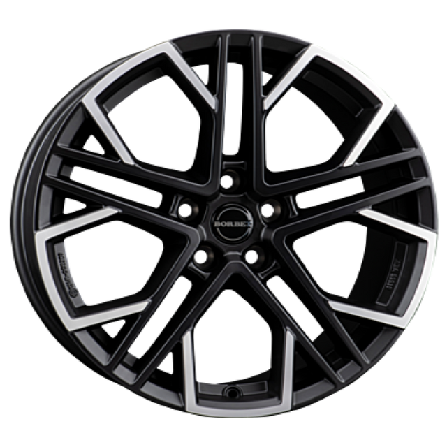 Borbet XV black polished matt Alufelge 9.5x19 ET44 5x114.3/70.6