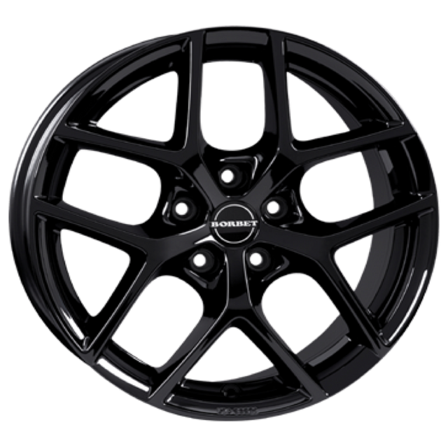 Borbet Y black glossy Alufelge 8.5x18 ET38 5x114.3/64.1