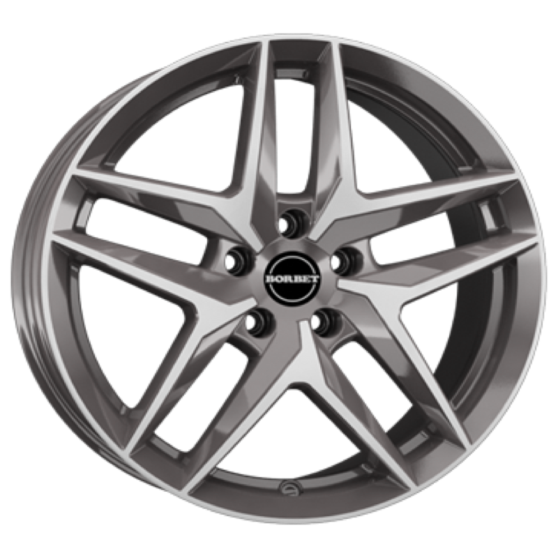 Borbet Z mistral anthracite glossy polished Alufelge 7.5x18 ET49 5x112/66.6