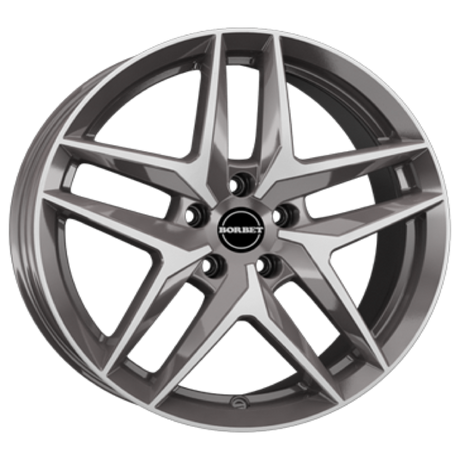 Borbet Z mistral anthracite glossy polished Alufelge 8x19 ET46 5x112/66.6