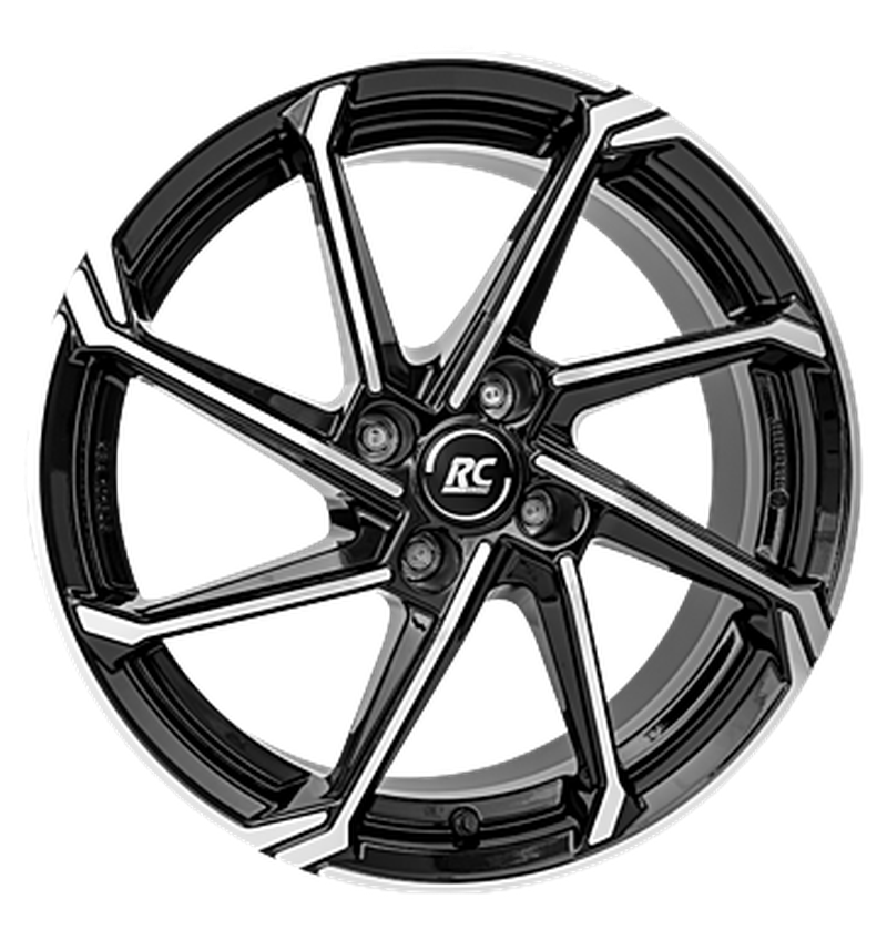 RC-Design RC36 Schwarz Glanz Voll-Poliert Alufelge 6.5x16 ET35 4x98/58.1
