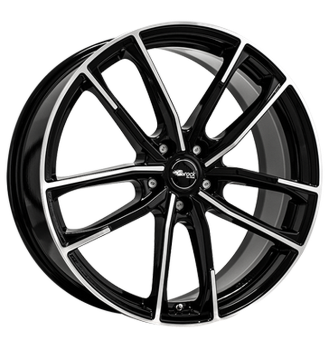 Brock B38 Schwarz Glanz Voll-Poliert Alufelge 8x18 ET50 5x112/57.1