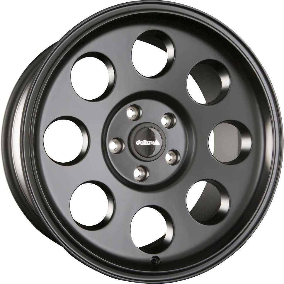 delta4x4 Klassik Alufelge 5x165,1 Schwarz Matt – Defender 90/110