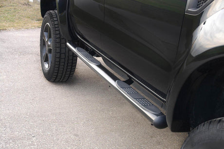 delta4x4 Seitenbügel mit Stufen Oval Edelstahl poliert