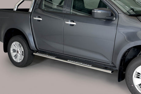 delta4x4 Seitenbügel oval poliert – Isuzu D Max Btf