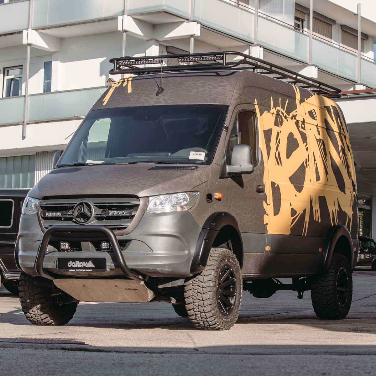 delta4x4 Frontbügel Schwarz 70mm