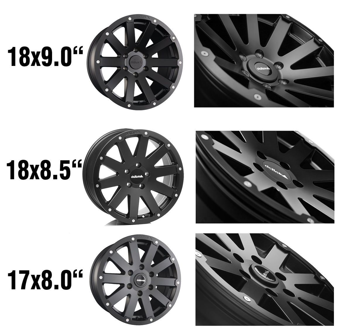 delta4x4 Hanma Alufelge 6x139,7 Schwarz Matt – Ranger 2AB 2023