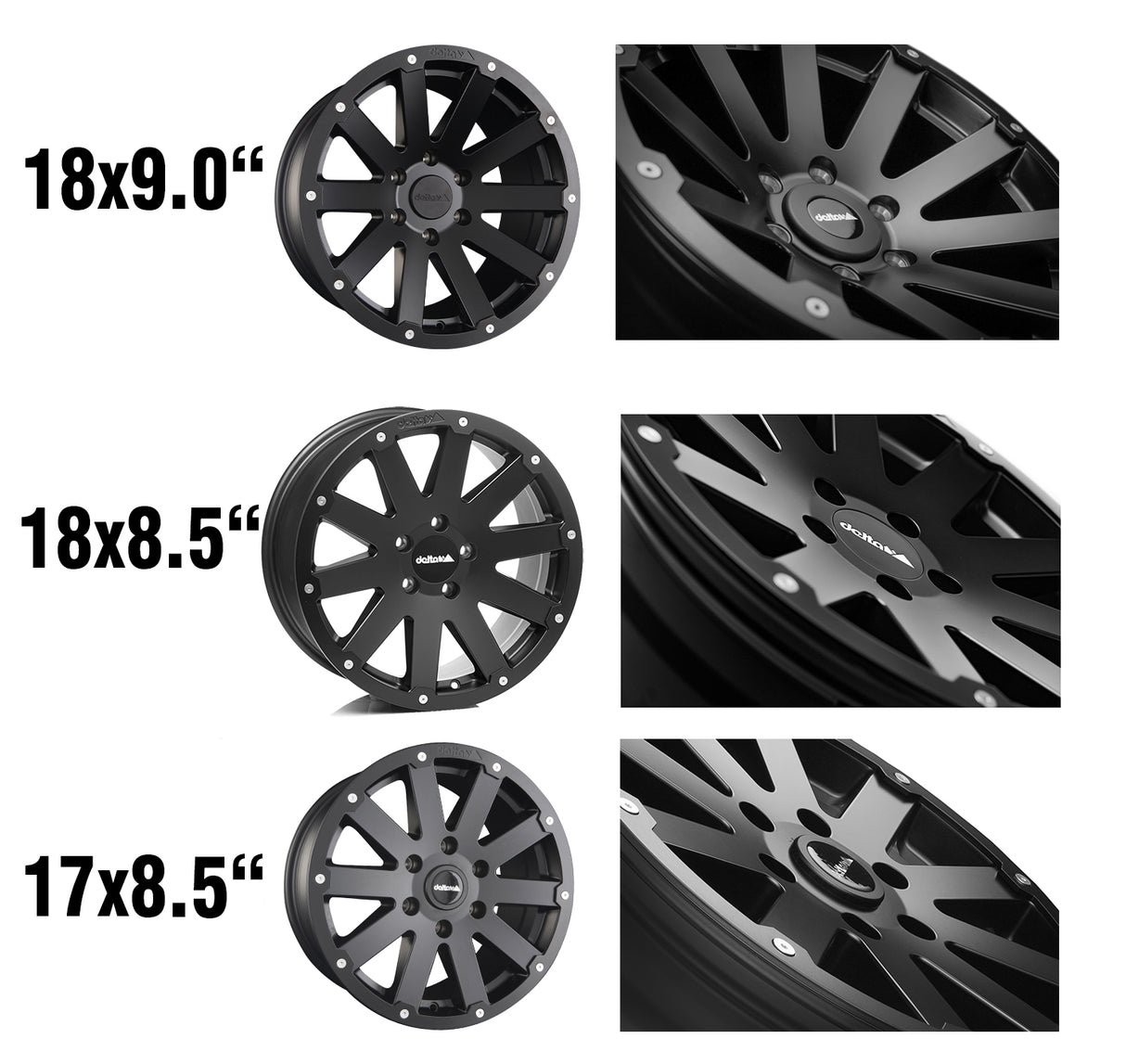 delta4x4 Hanma Alufelge 6x130 Schwarz Matt – Sprinter W907/910 2018–2022