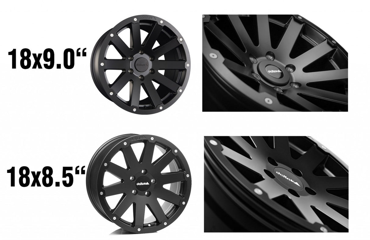 delta4x4 Hanma Alufelge 6x139,7 Schwarz Matt – Ranger 2AB 2019–2023