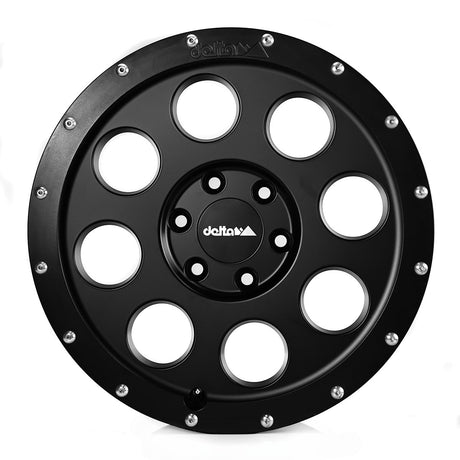 delta4x4 Klassik_B Alufelge 6x120 Schwarz Matt – Transit/Tourneo Custom NXN, schwarzer Ring