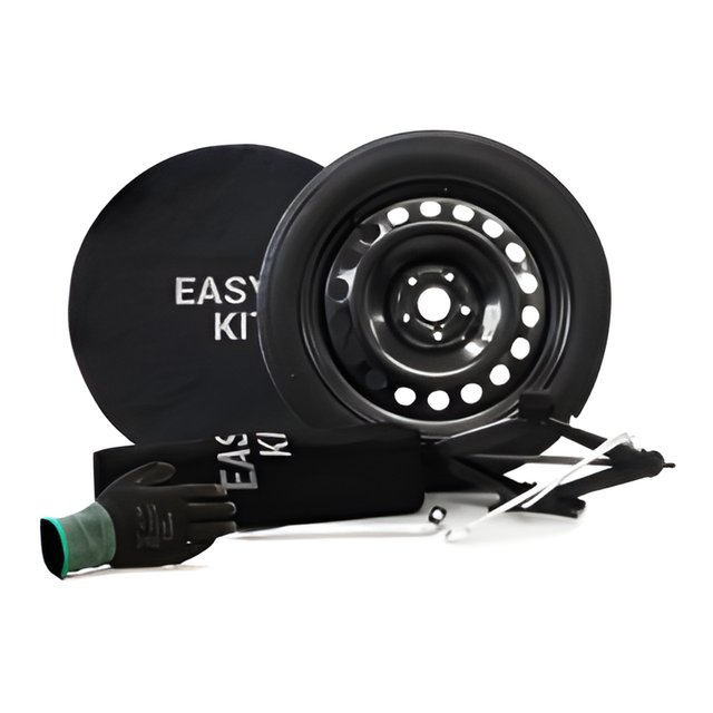 EASY KIT Notrad-Set 16 Zoll 4x100 Stahl (Mittenloch 57,1 mm, 125/70 R16)