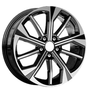 RC-Design RE7 Schwarz Glanz Voll-Poliert Alufelge 6.5x18 ET32 5x114.3/66.1